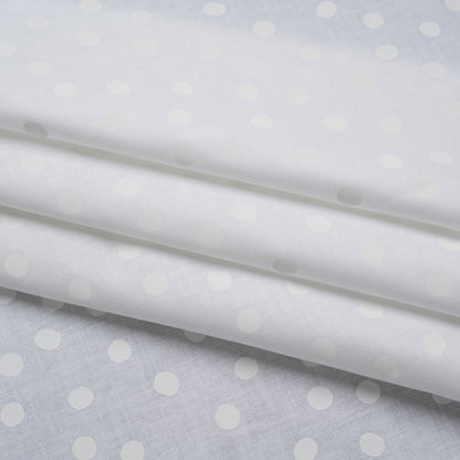 Printed Quilting Cotton by Ghazal Razavi for FIGO Studio - White on White Snow Ball - Dovetail Collection