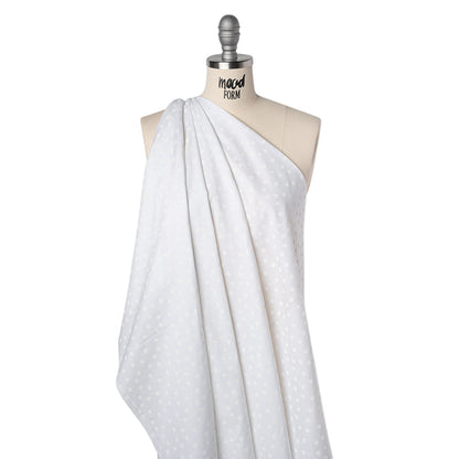 Printed Quilting Cotton by Ghazal Razavi for FIGO Studio - White on White Snow Ball - Dovetail Collection