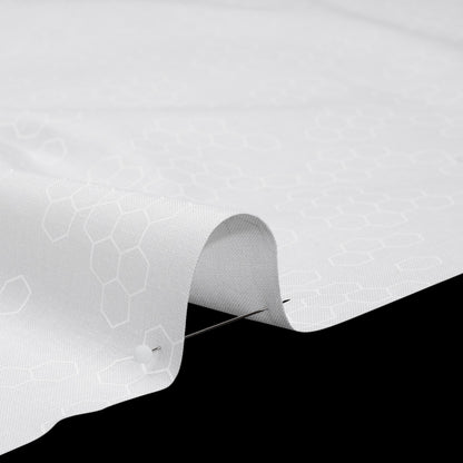 Printed Quilting Cotton by Ghazal Razavi for FIGO Studio - White on White Hexies - Dovetail Collection
