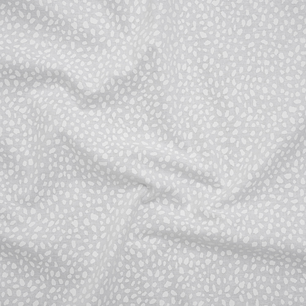 Printed Quilting Cotton by Ghazal Razavi for FIGO Studio - White on White Spotty - Dovetail Collection