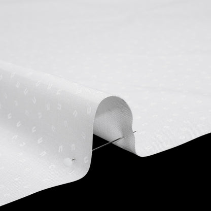 Printed Quilting Cotton by Ghazal Razavi for FIGO Studio - White on White Magnets - Dovetail Collection Detail