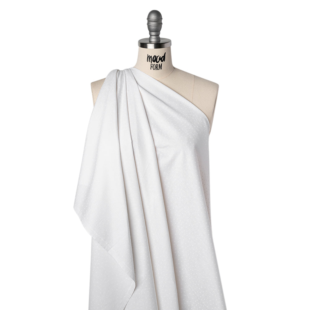 Printed Quilting Cotton by Ghazal Razavi for FIGO Studio - White on White Magnets - Dovetail Collection Drape
