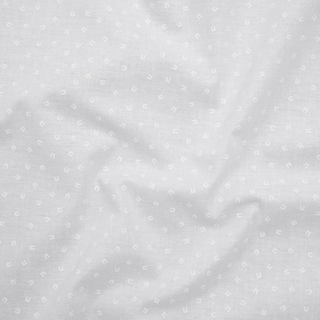 Printed Quilting Cotton by Ghazal Razavi for FIGO Studio - White on White Magnets - Dovetail Collection