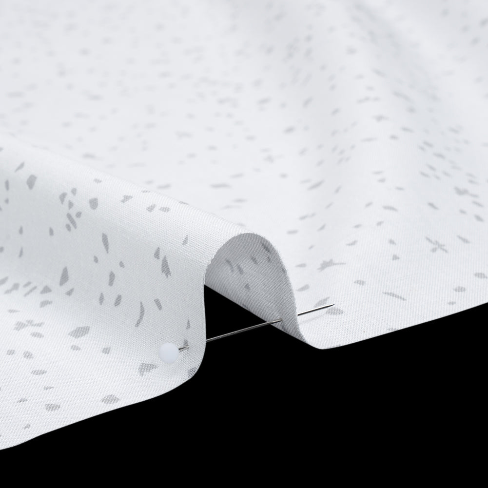 Printed Quilting Cotton by Ghazal Razavi for FIGO Studio - White and Gray Petals - Dovetail Collection Detail