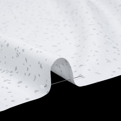 Printed Quilting Cotton by Ghazal Razavi for FIGO Studio - White and Gray Petals - Dovetail Collection Detail