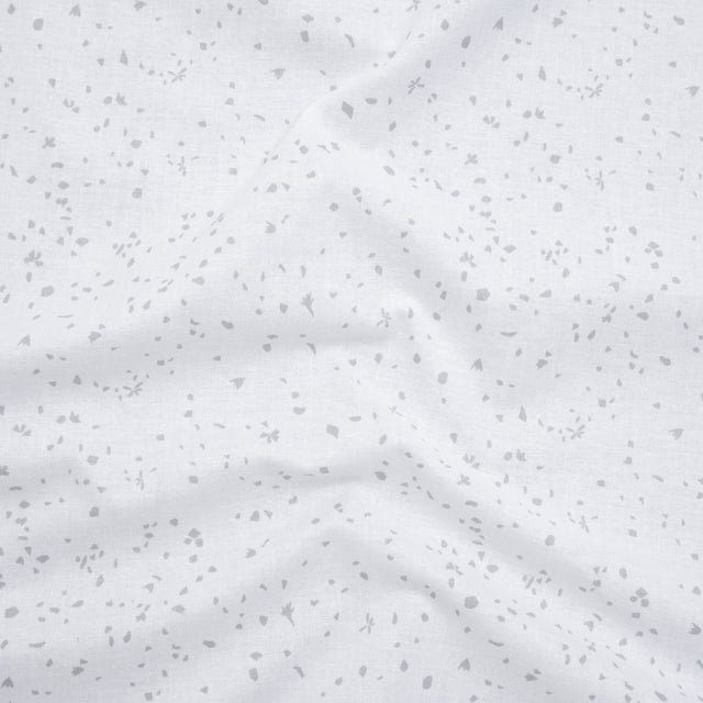 Printed Quilting Cotton by Ghazal Razavi for FIGO Studio - White and Gray Petals - Dovetail Collection