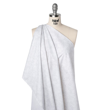 Printed Quilting Cotton by Ghazal Razavi for FIGO Studio - White and Gray Stitches - Dovetail Collection