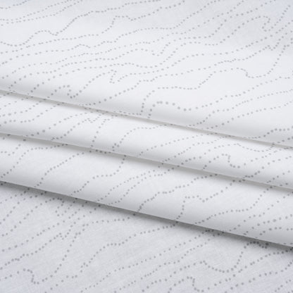 Printed Quilting Cotton by Ghazal Razavi for FIGO Studio - White and Gray Strings - Dovetail Collection