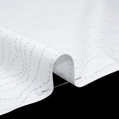 Printed Quilting Cotton by Ghazal Razavi for FIGO Studio - White and Gray Strings - Dovetail Collection