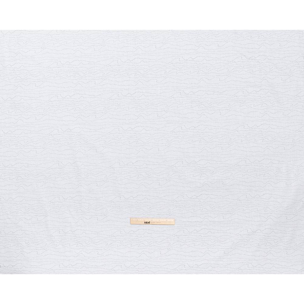 Printed Quilting Cotton by Ghazal Razavi for FIGO Studio - White and Gray Strings - Dovetail Collection - Full