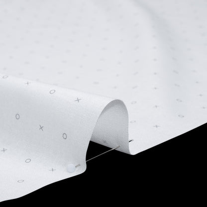 Printed Quilting Cotton by Ghazal Razavi for FIGO Studio - White and Gray XO Grid - Dovetail Collection
