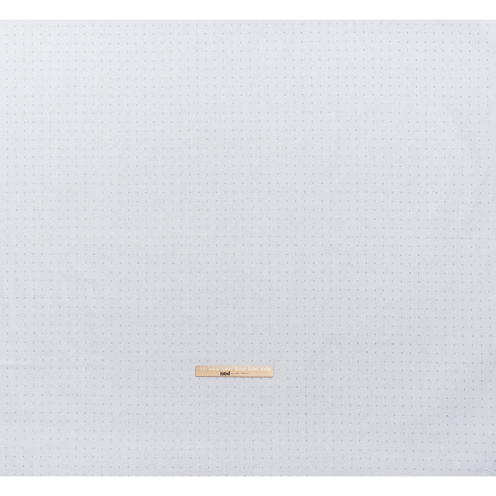Printed Quilting Cotton by Ghazal Razavi for FIGO Studio - White and Gray XO Grid - Dovetail Collection - Full