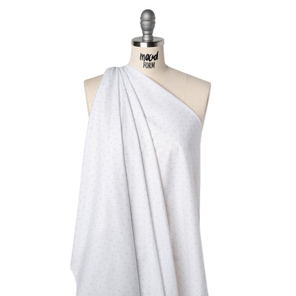 Printed Quilting Cotton by Ghazal Razavi for FIGO Studio - White and Gray XO Grid - Dovetail Collection