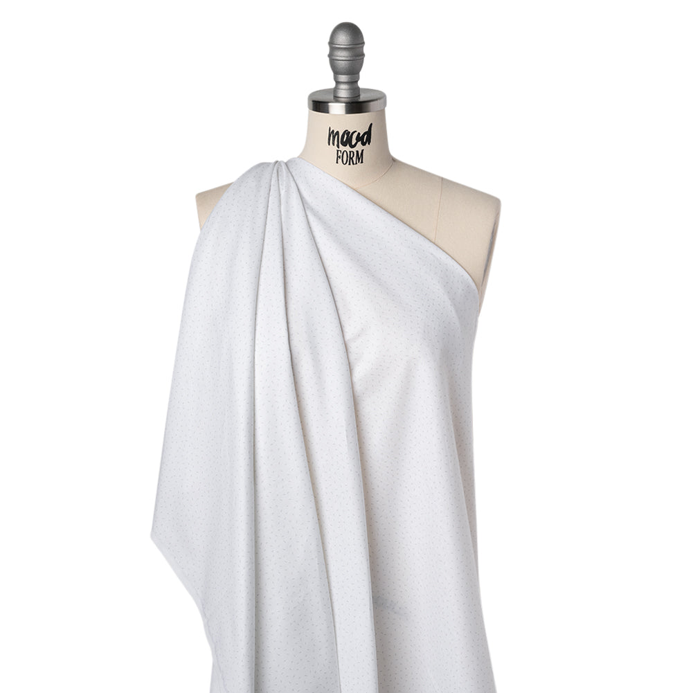 Printed Quilting Cotton by Ghazal Razavi for FIGO Studio - White and Gray Dashes- Dovetail Collection - Drape