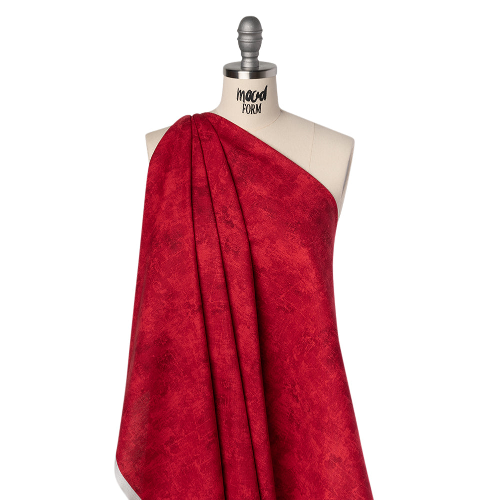 Printed Quilting Cotton by Northcott - Cherry Painterly Texture - Canvas Collection - Folded