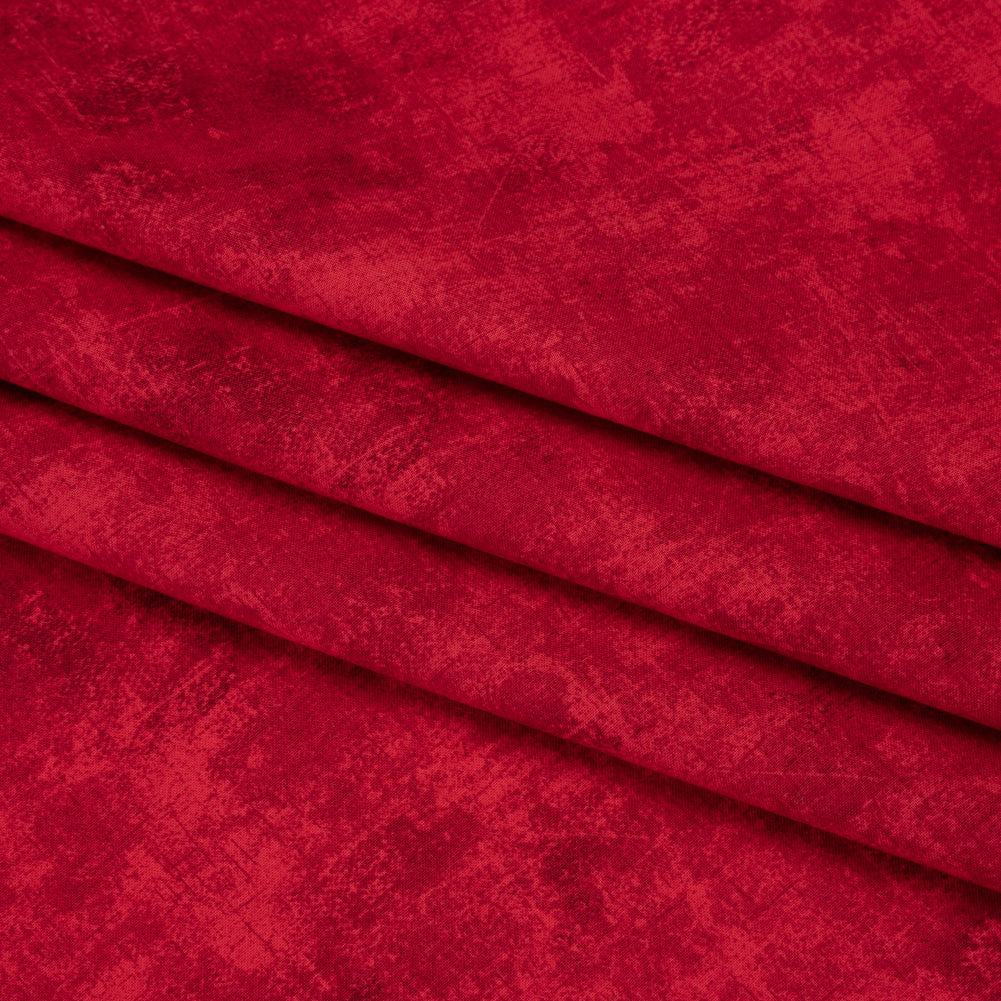 Printed Quilting Cotton by Northcott - Cherry Painterly Texture - Canvas Collection - Detail
