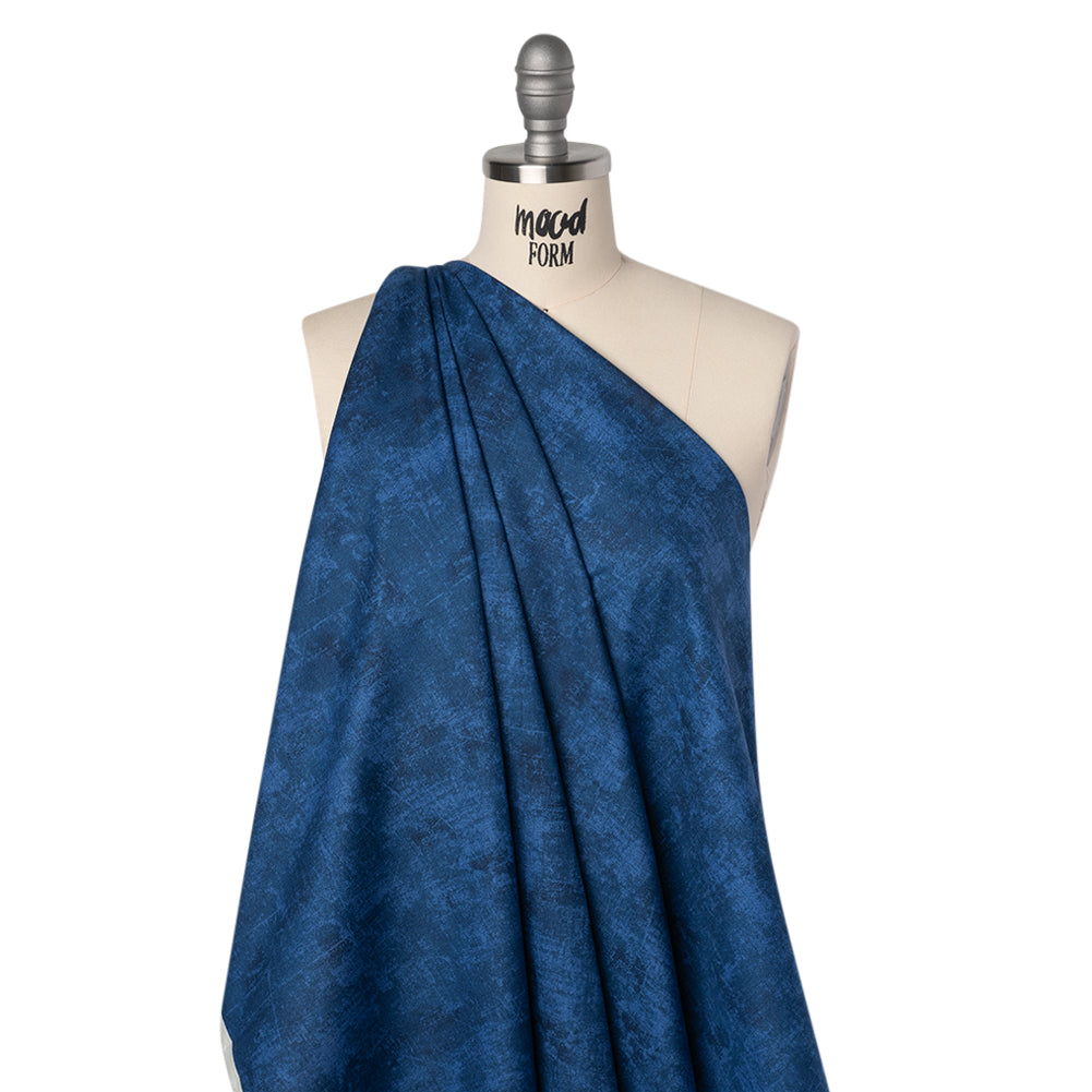 Printed Quilting Cotton by Northcott - Navy Painterly Texture - Canvas Collection Folded