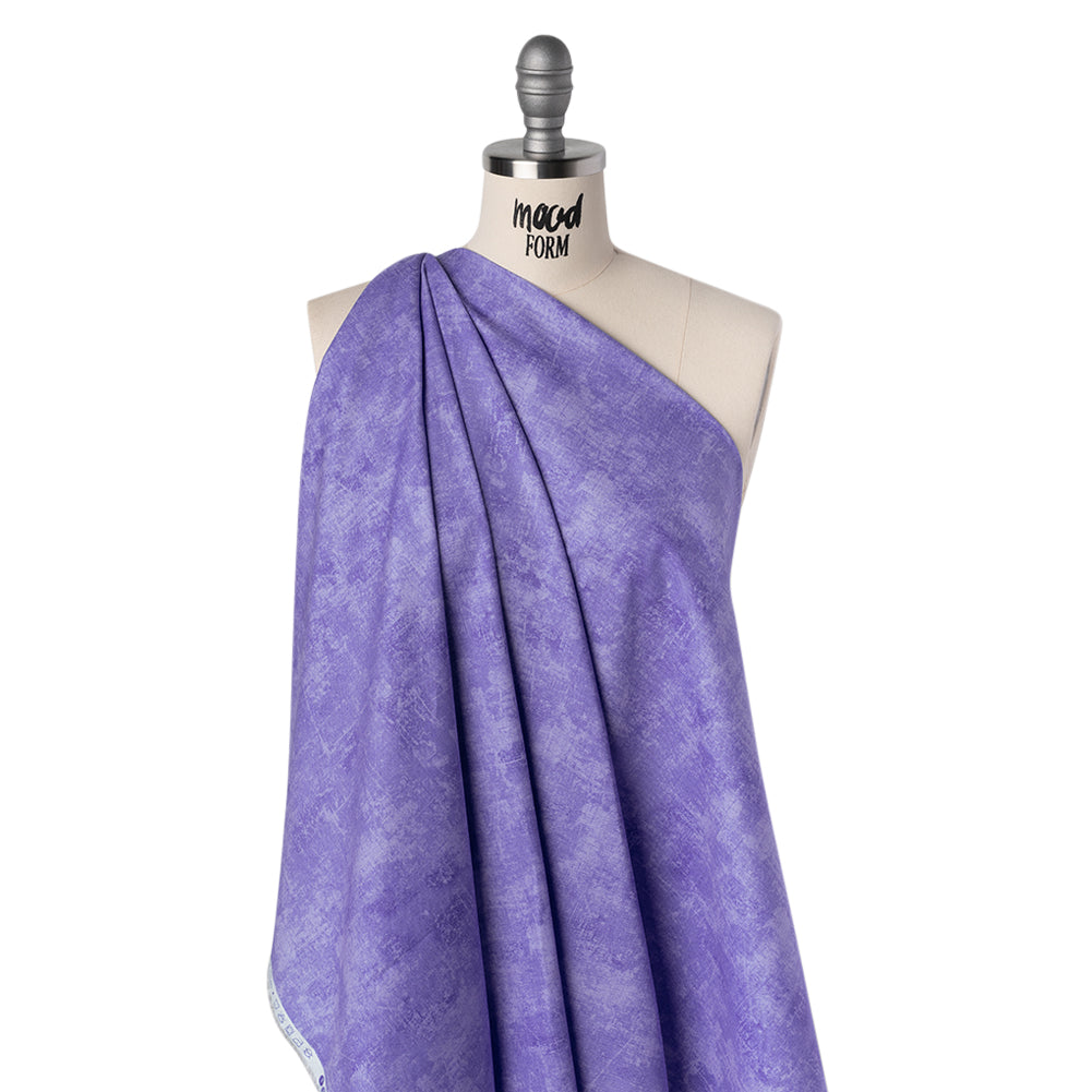 Printed Quilting Cotton by Northcott - Periwinkle Painterly Texture - Canvas Collection - Folded