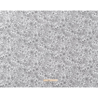 Printed Quilting Cotton by Patrick Lose for Northcott - Black on White Groovy Garden Floral - Basically Black & White Collection
