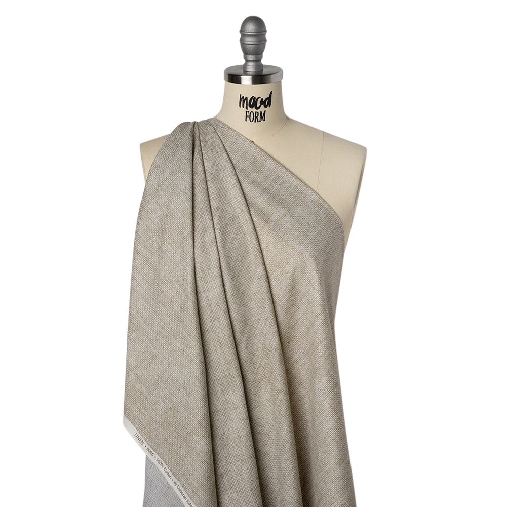 Printed Quilting Cotton by Northcott Studio - Beige Canvas Textured - Linen Basics Collection - Drape