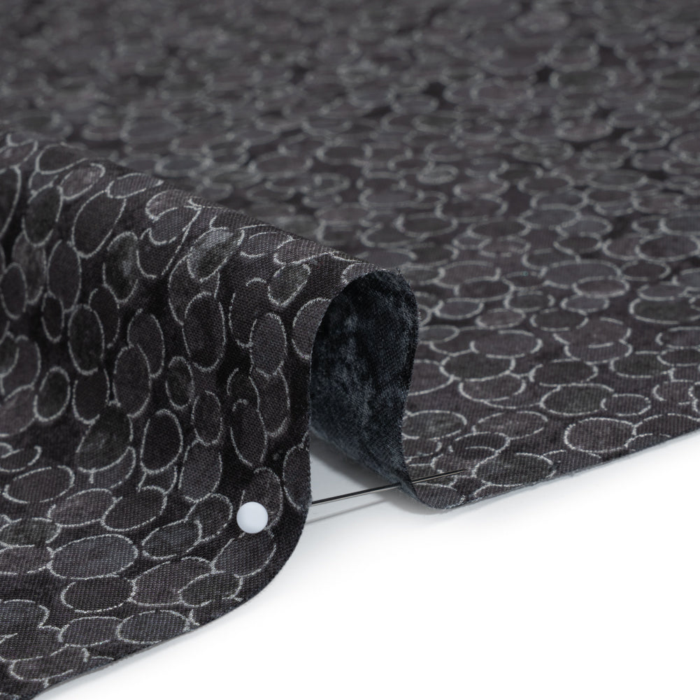 Metallic Printed Quilting Cotton by Northcott - City Fog Polka Dot Confetti - Shimmer Collection Detail