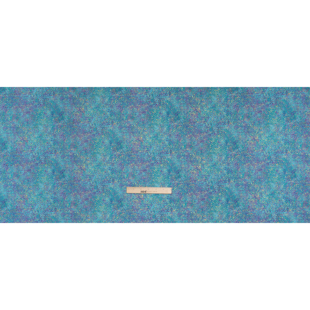 Metallic Printed Quilting Cotton by Northcott - Deep Sea Pebbles - Shimmer Collection - Full