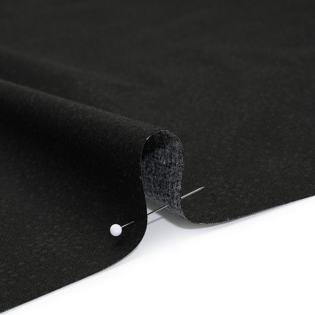 Printed Quilting Cotton by Ghazal Razavi for FIGO Studio - Black on Black Flourish - Dusk Collection - Detail