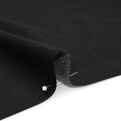 Printed Quilting Cotton by Ghazal Razavi for FIGO Studio - Black on Black Flourish - Dusk Collection