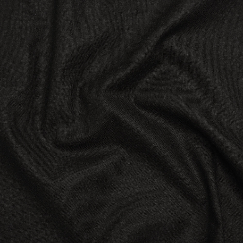 Printed Quilting Cotton by Ghazal Razavi for FIGO Studio - Black on Black Flourish - Dusk Collection
