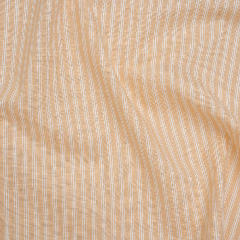 Printed Quilting Cotton by Ghazal Razavi for FIGO Studio - Buttercream Stripes - Nest Collection