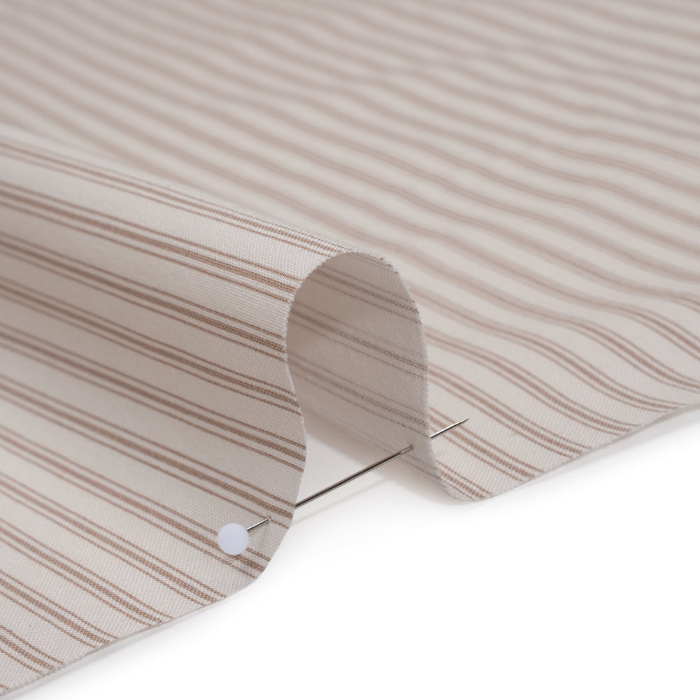 Printed Quilting Cotton by Ghazal Razavi for FIGO Studio - Oyster Stripes - Nest Collection - Detail