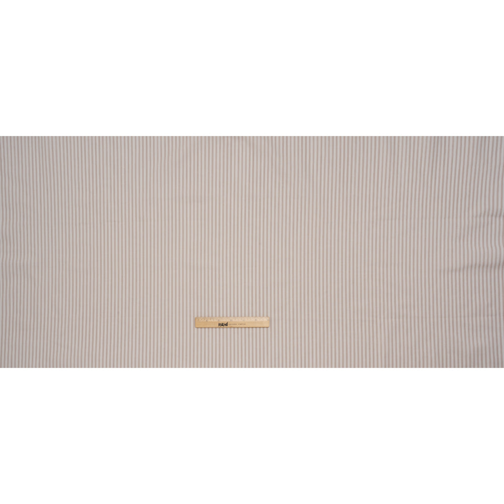 Printed Quilting Cotton by Ghazal Razavi for FIGO Studio - Oyster Stripes - Nest Collection - Full