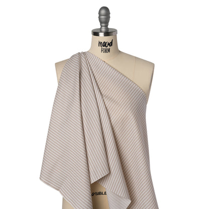 Printed Quilting Cotton by Ghazal Razavi for FIGO Studio - Oyster Stripes - Nest Collection
