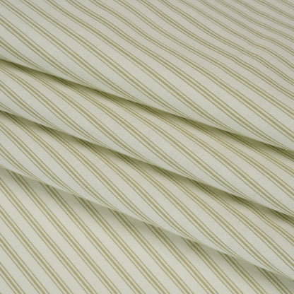 Printed Quilting Cotton by Ghazal Razavi for FIGO Studio - Pistachio Stripes - Nest Collection