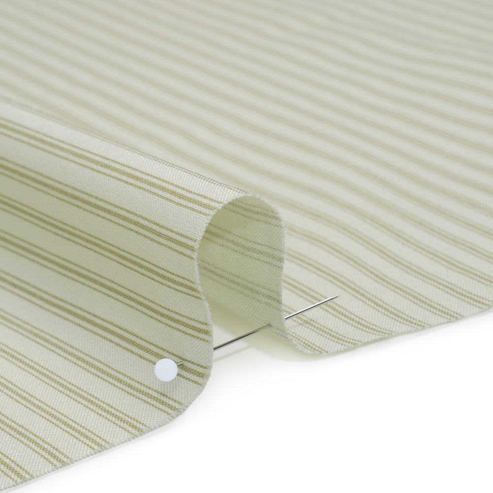 Printed Quilting Cotton by Ghazal Razavi for FIGO Studio - Pistachio Stripes - Nest Collection - Detail