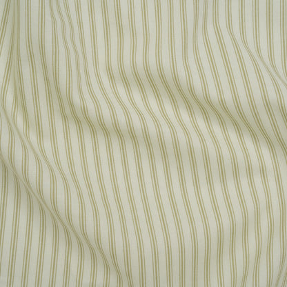 Printed Quilting Cotton by Ghazal Razavi for FIGO Studio - Pistachio Stripes - Nest Collection