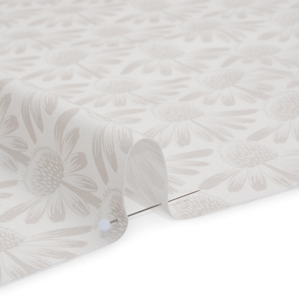 Printed Quilting Cotton by Anna Maria Textiles for Northcott - Oat Coneflower Floral - Indelible Soft Collection - Detail