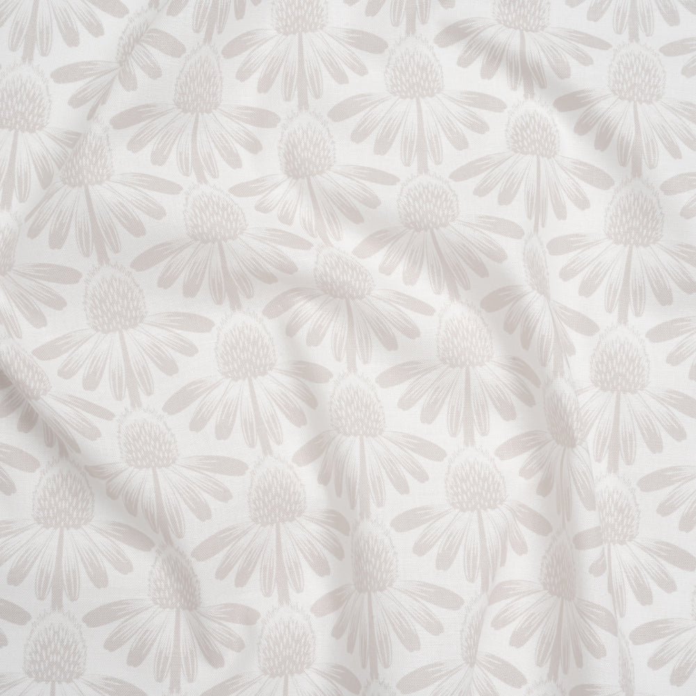 Printed Quilting Cotton by Anna Maria Textiles for Northcott - Oat Coneflower Floral - Indelible Soft Collection