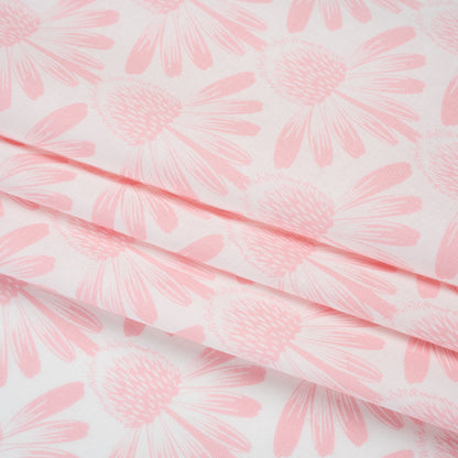 Printed Quilting Cotton by Anna Maria Textiles for Northcott - Blush Coneflower Floral - Indelible Soft Collection
