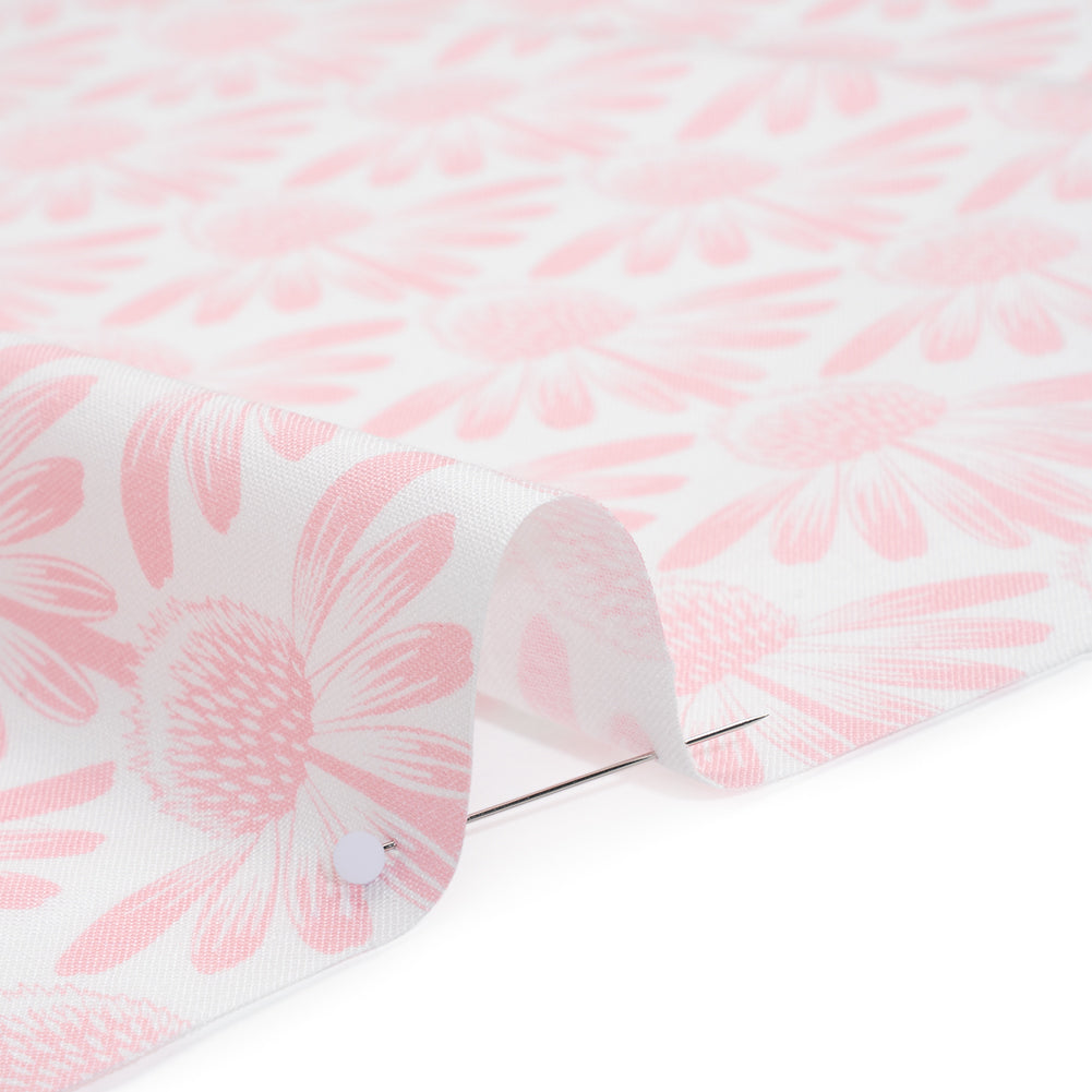 Printed Quilting Cotton by Anna Maria Textiles for Northcott - Blush Coneflower Floral - Indelible Soft Collection - Detail
