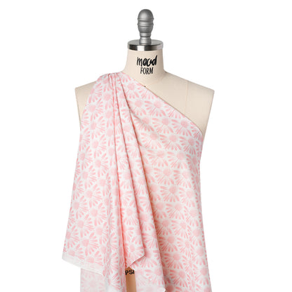 Printed Quilting Cotton by Anna Maria Textiles for Northcott - Blush Coneflower Floral - Indelible Soft Collection
