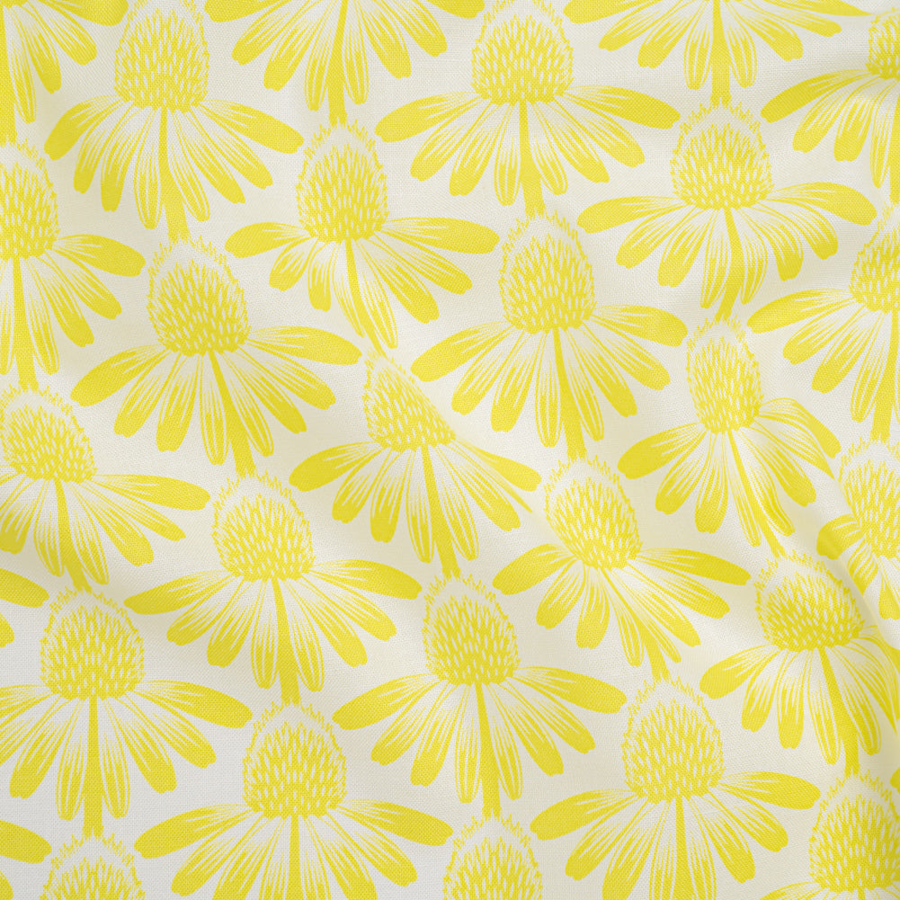 Printed Quilting Cotton by Anna Maria Textiles for Northcott - Sun Coneflower Floral - Indelible Soft Collection