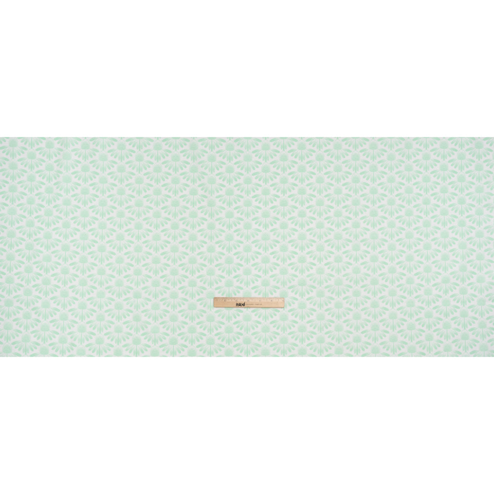 Printed Quilting Cotton by Anna Maria Textiles for Northcott - Mint Coneflower Floral - Indelible Soft Collection - Full