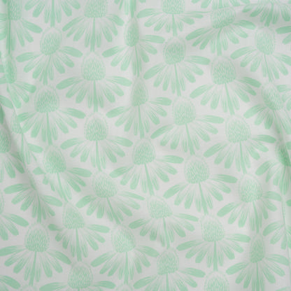 Printed Quilting Cotton by Anna Maria Textiles for Northcott - Mint Coneflower Floral - Indelible Soft Collection
