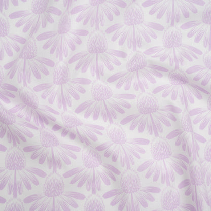 Printed Quilting Cotton by Anna Maria Textiles for Northcott - Lilac Coneflower Floral - Indelible Soft Collection