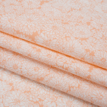 Printed Quilting Cotton by Anna Maria Textiles for Northcott - Creamsicle Mums Floral - Indelible Soft Collection