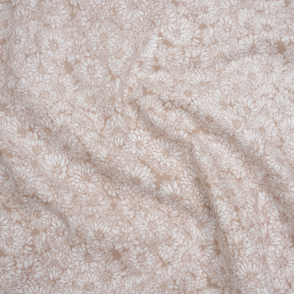 Printed Quilting Cotton by Anna Maria Textiles for Northcott - Beige Mums Floral - Indelible Soft Collection