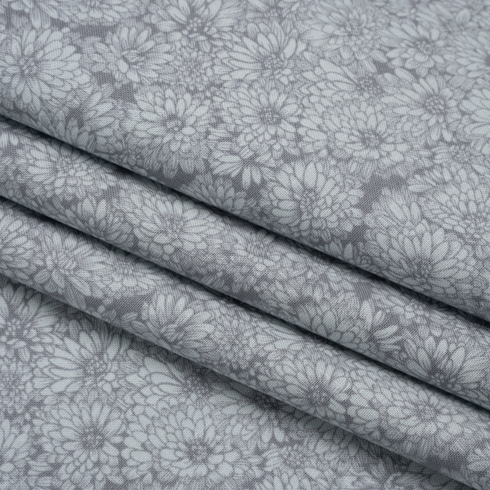 Printed Quilting Cotton by Anna Maria Textiles for Northcott - Stone Mums Floral - Indelible Soft Collection - Folded