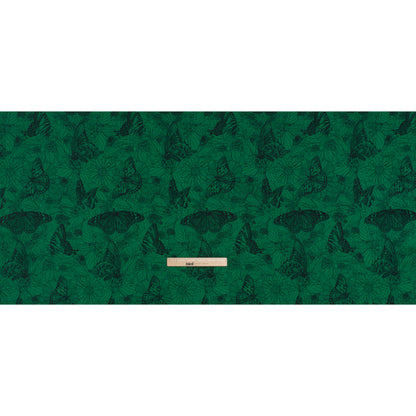 Printed Quilting Cotton by Anna Maria Textiles for Northcott - Jade Winging It Butterflies and Flowers - Indelible Ink Collection