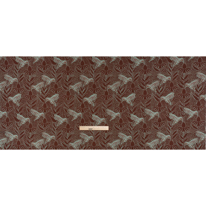 Printed Quilting Cotton by Anna Maria Textiles for Northcott - Patina Hummingbirds and Coneflowers - Indelible Ink Collection